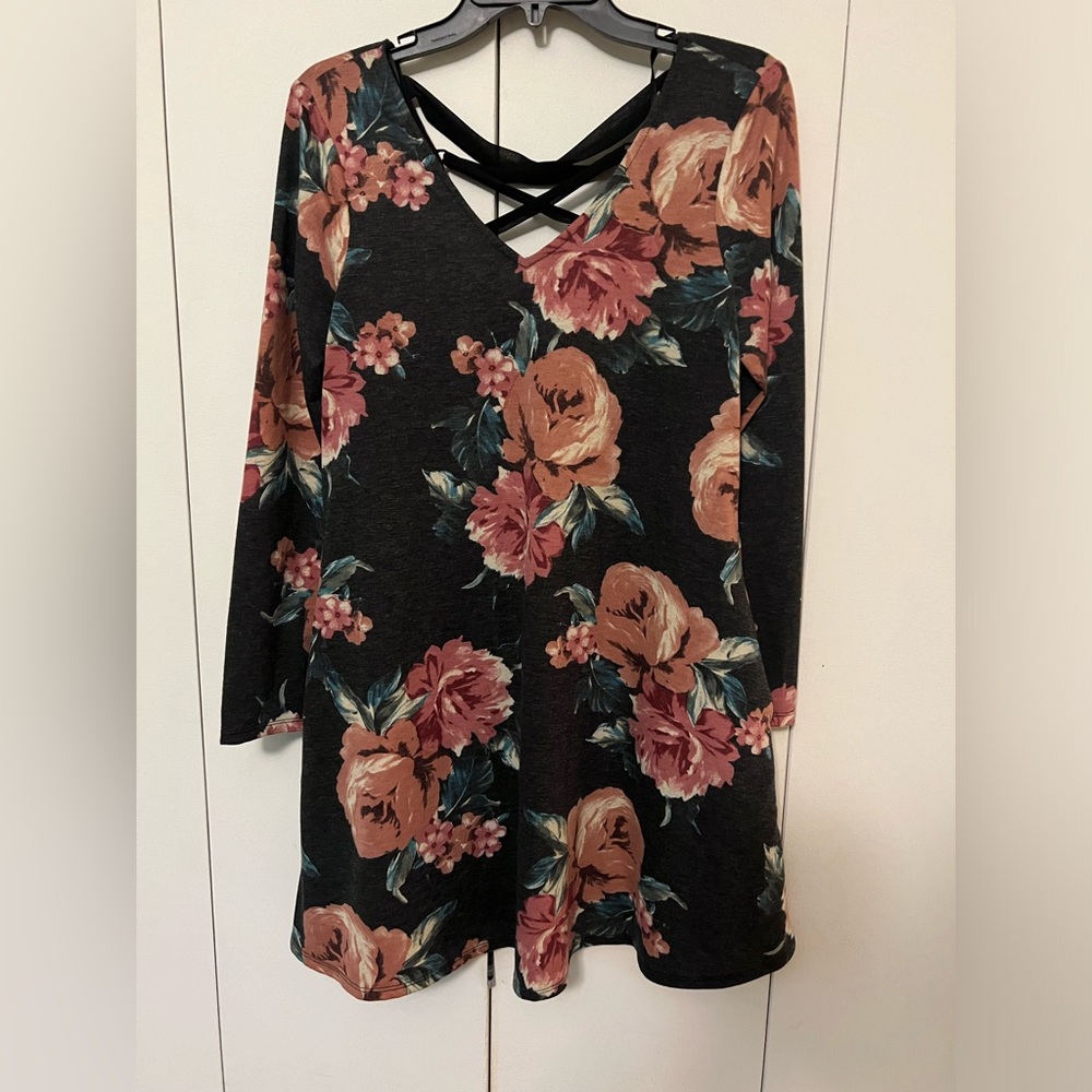 Floral dress with bow detail